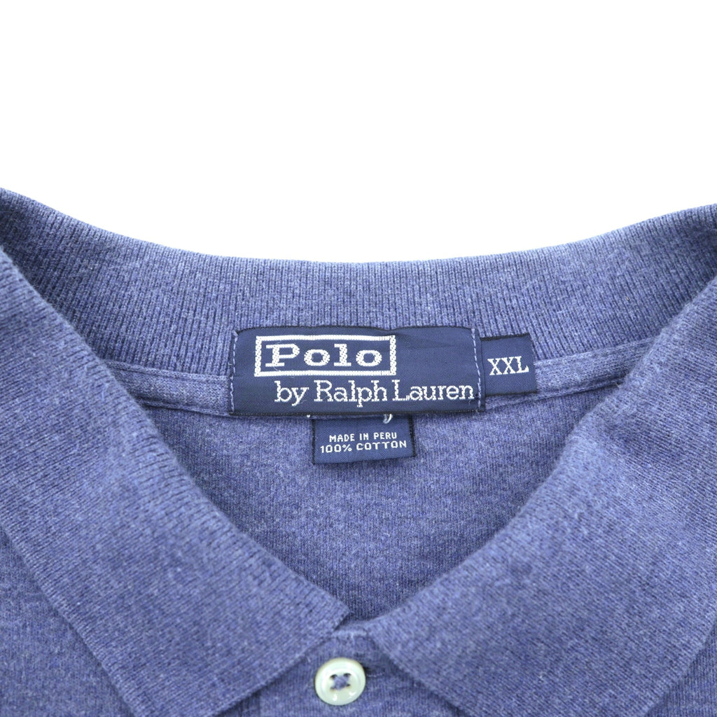 Polo Ralph Lauren 90s Long Sleeve Rugby Shirt, Sizes XXL Made in Peru, Small Pony Embroidery