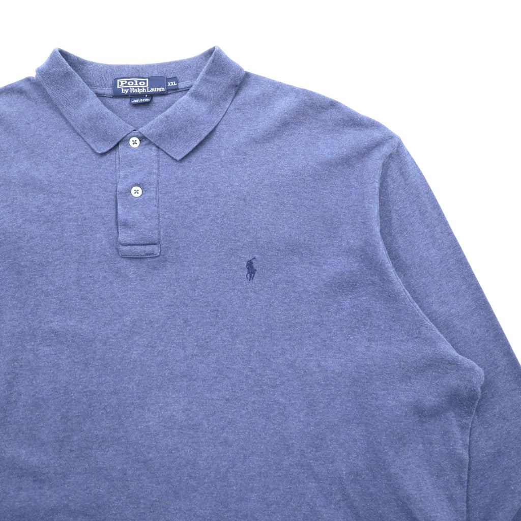 Polo Ralph Lauren 90s Long Sleeve Rugby Shirt, Sizes XXL Made in Peru, Small Pony Embroidery