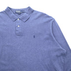 Polo Ralph Lauren 90s Long Sleeve Rugby Shirt, Sizes XXL Made in Peru, Small Pony Embroidery