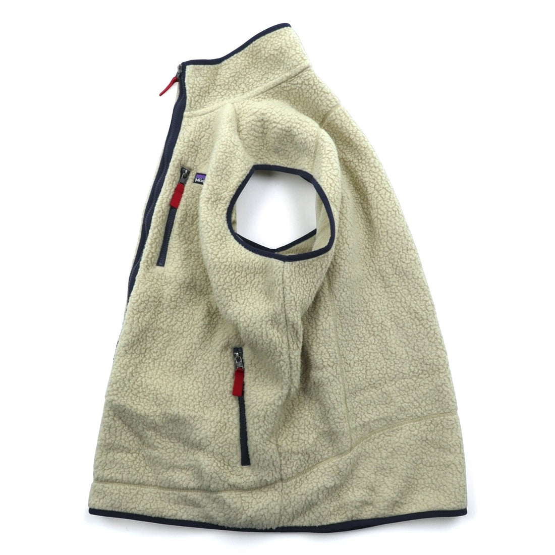 Patagonia レトロ パイル フリースベスト XL エルキャップカーキ フルジップ 胸ポケット 22821