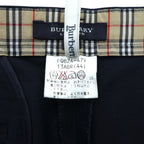 BURBERRY テーパード イージー チノパンツ L ネイビー コットン ストレッチ 日本製