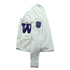 80s USA Vintage Bristol Products Award Sweater Cardigan White Size 48 USA Made Letterman