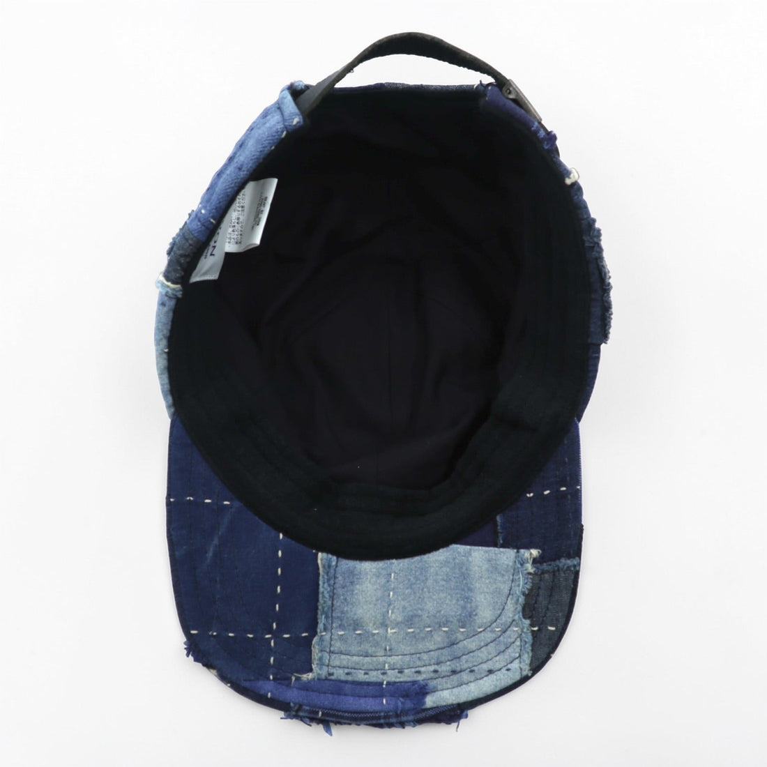 KUON パッチワーク デニム キャップ Boro Baseball Cap ブルー FREE インディゴ ネイビー 190CP02H100-78-09 日本製