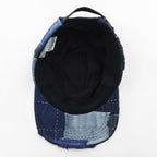 KUON パッチワーク デニム キャップ Boro Baseball Cap ブルー FREE インディゴ ネイビー 190CP02H100-78-09 日本製