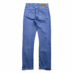 Levi's 501 ビッグE デニムパンツ ジーンズ L インディゴ CROP JAZZ POP レザーパッチ ボタンフライ PREMIUM トルコ製 36200-0225