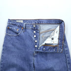 Levi's 501 ビッグE デニムパンツ ジーンズ L インディゴ CROP JAZZ POP レザーパッチ ボタンフライ PREMIUM トルコ製 36200-0225