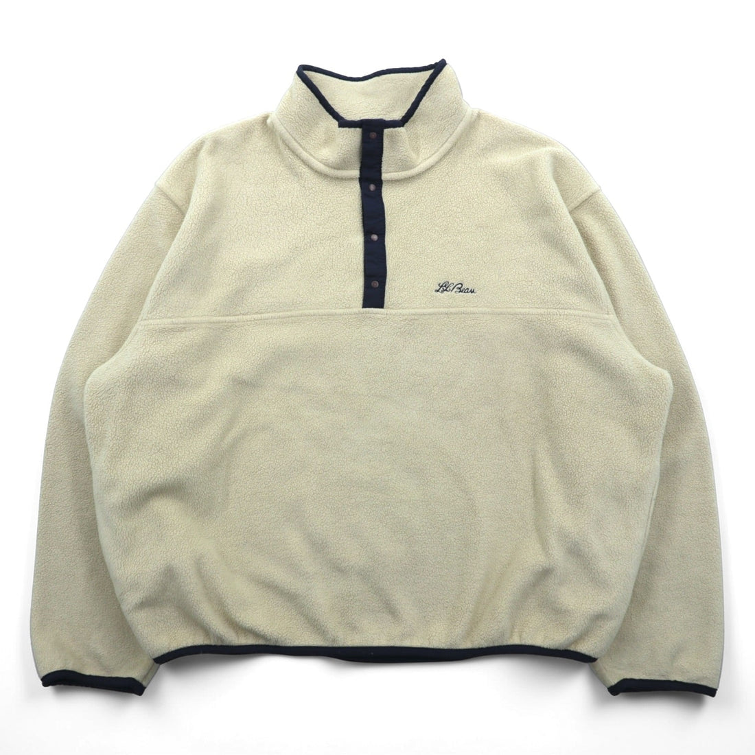 L.L.Bean 80s Snap-T Fleece Jacket, Size XL, with Cursive Logo and Embroidered Logo