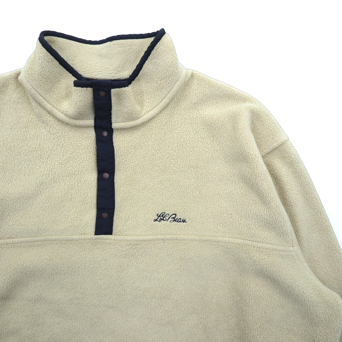L.L.Bean 80s Snap-T Fleece Jacket, Size XL, with Cursive Logo and Embroidered Logo