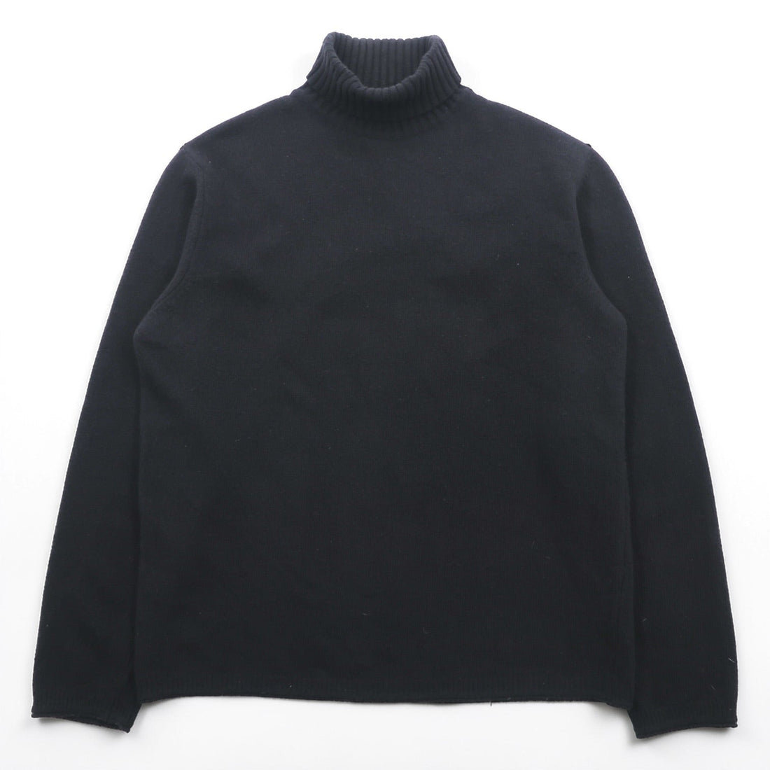HUGO BOSS タートルネック ニット セーター XL ブラック 羊毛 ラムウール VIRGIN WOOL ハイネック