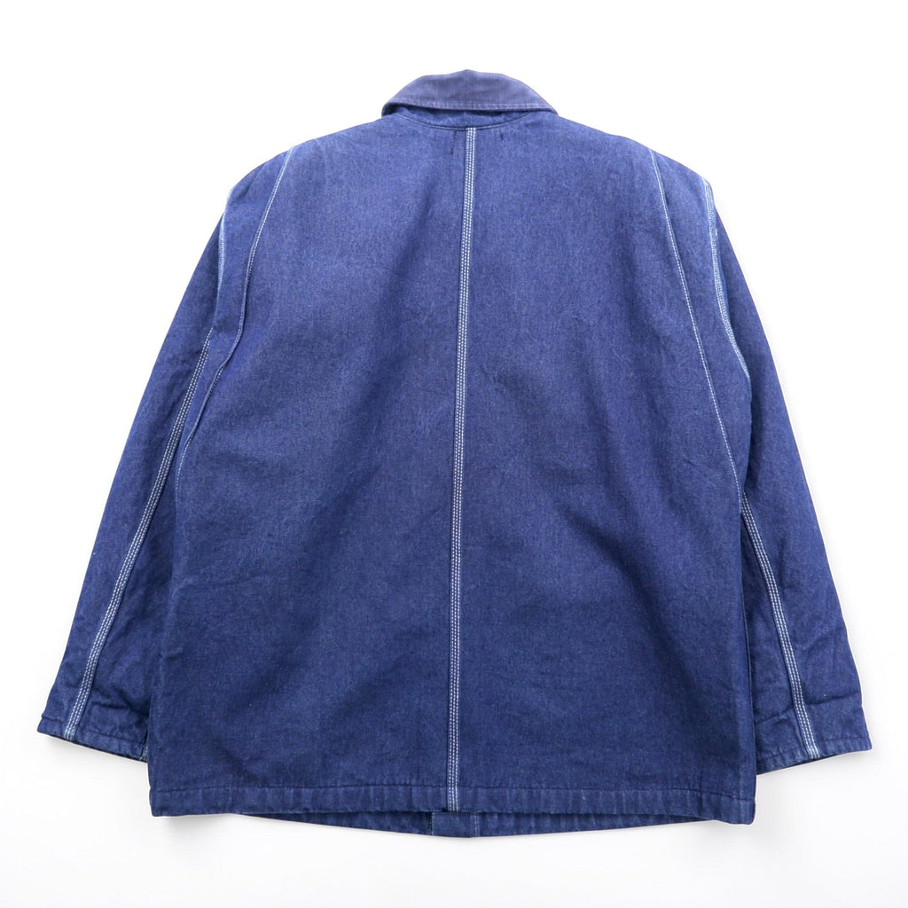 Dickies Denim Chore Coat Hunting Jacket L indigo blue 3494NB Corduroy Collar Blanket Lined