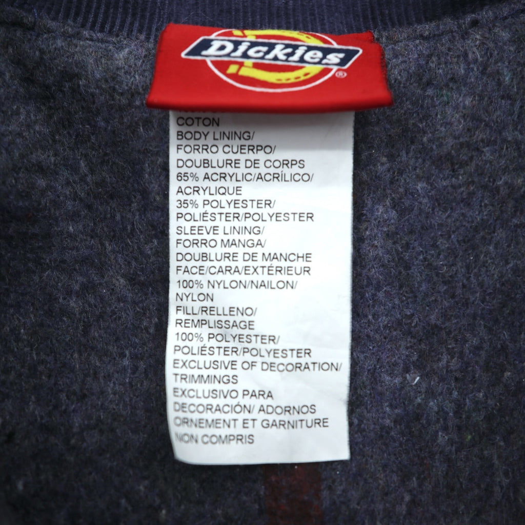 Dickies Denim Chore Coat Hunting Jacket L indigo blue 3494NB Corduroy Collar Blanket Lined