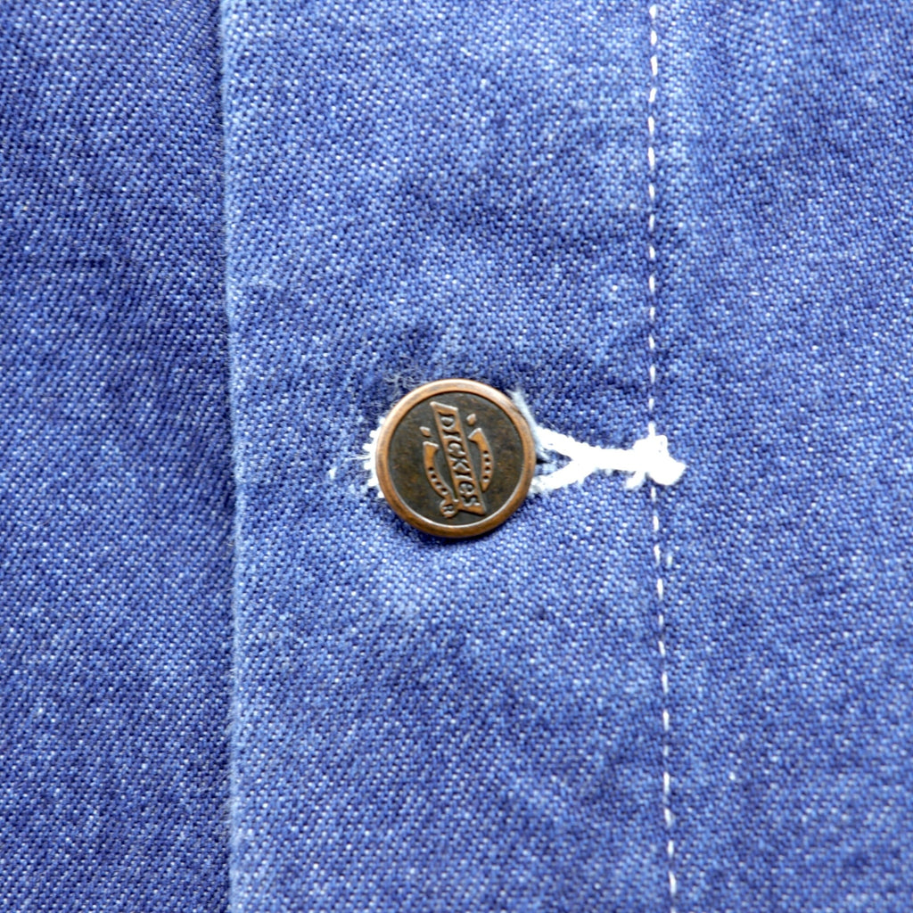 Dickies Denim Chore Coat Hunting Jacket L indigo blue 3494NB Corduroy Collar Blanket Lined