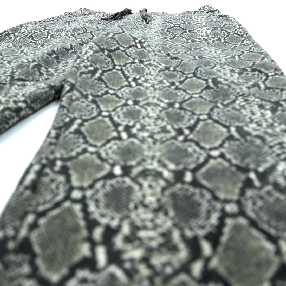 KAPITAL 日本製 フリース スウェットパンツ XL グレー パイソン 総柄 Fleece Snake Pattern Sweat Rib Pants K2311LP169