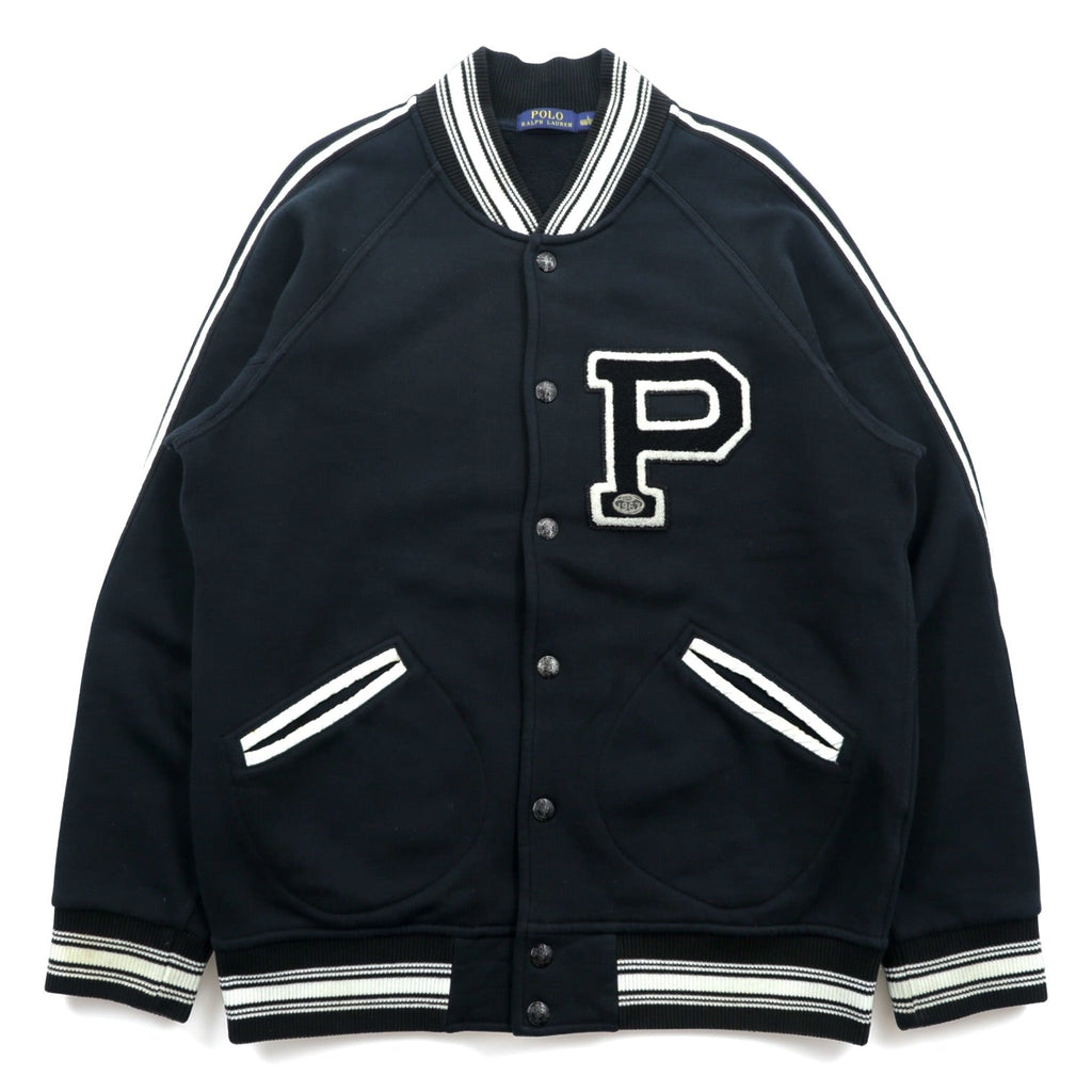 Polo Ralph Lauren レタード スタジャン スウェット L ブラック ワッペン P リブライン
