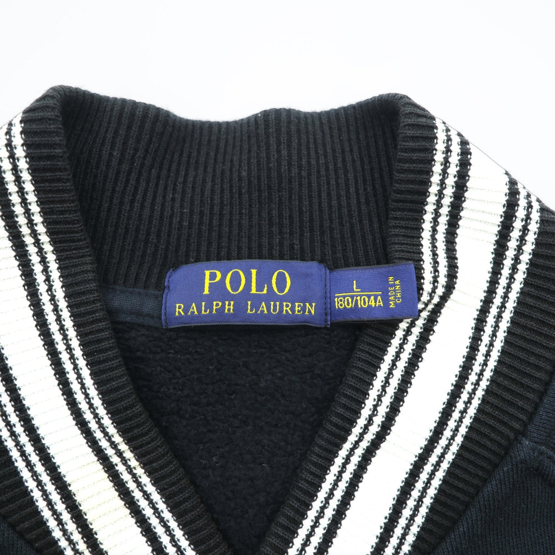 Polo Ralph Lauren レタード スタジャン スウェット L ブラック ワッペン P リブライン