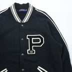 Polo Ralph Lauren レタード スタジャン スウェット L ブラック ワッペン P リブライン