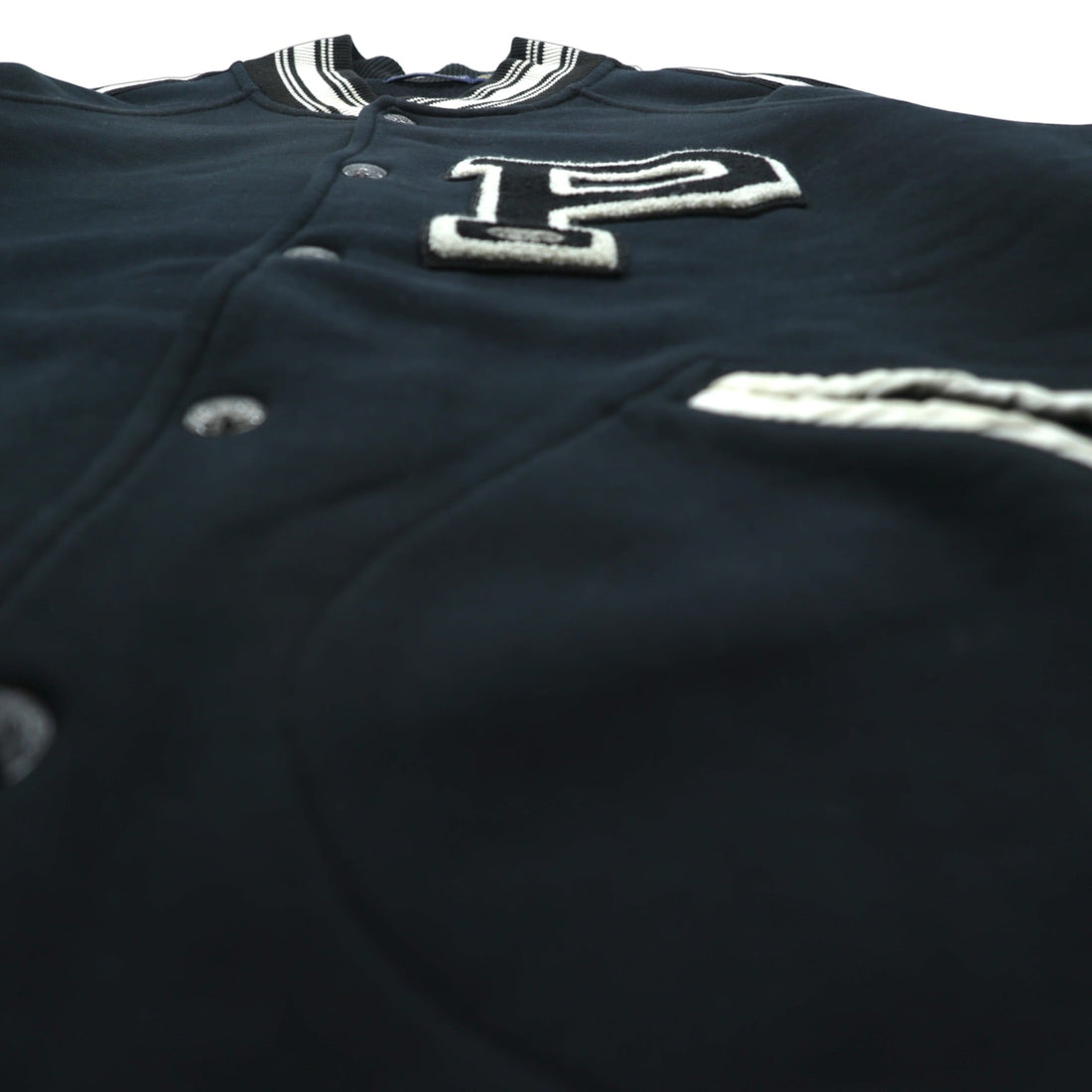 Polo Ralph Lauren レタード スタジャン スウェット L ブラック ワッペン P リブライン
