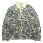 HUGO BOSS 90s Vintage Polo Knit Sweater XL - Twenty, Paisley Pattern