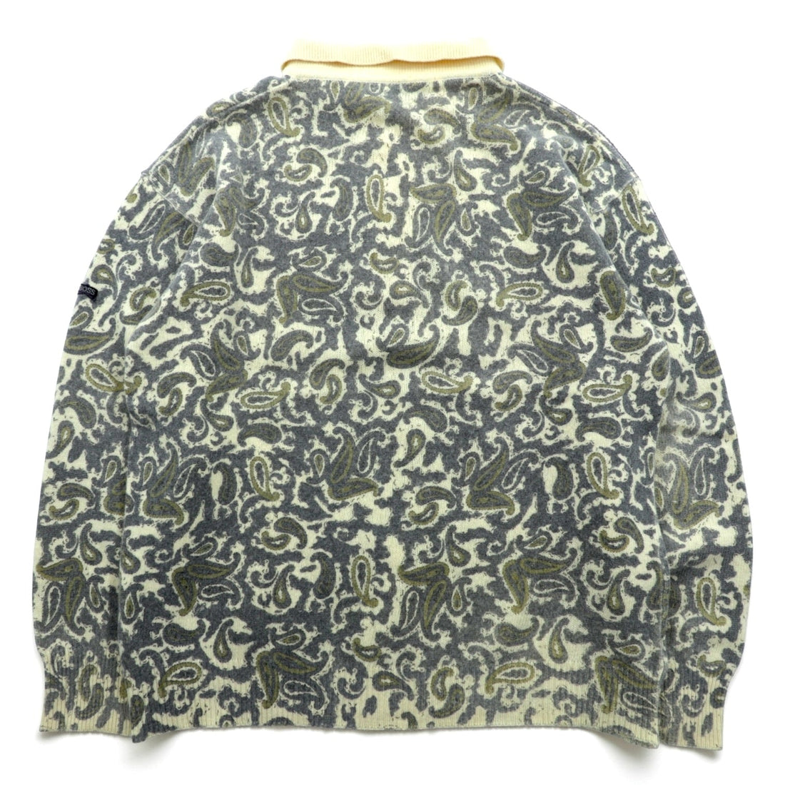 HUGO BOSS 90s Vintage Polo Knit Sweater XL - Twenty, Paisley Pattern