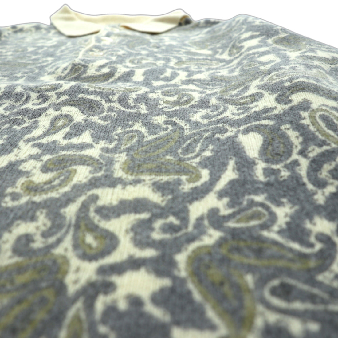 HUGO BOSS 90s Vintage Polo Knit Sweater XL - Twenty, Paisley Pattern