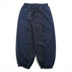 OLD PARK バギー ジョガー スラックス BAGGY JOGGER SLACKS リメイク ワイドパンツ L ネイビー ストライプ  再構築 M A ASSORT 日本製