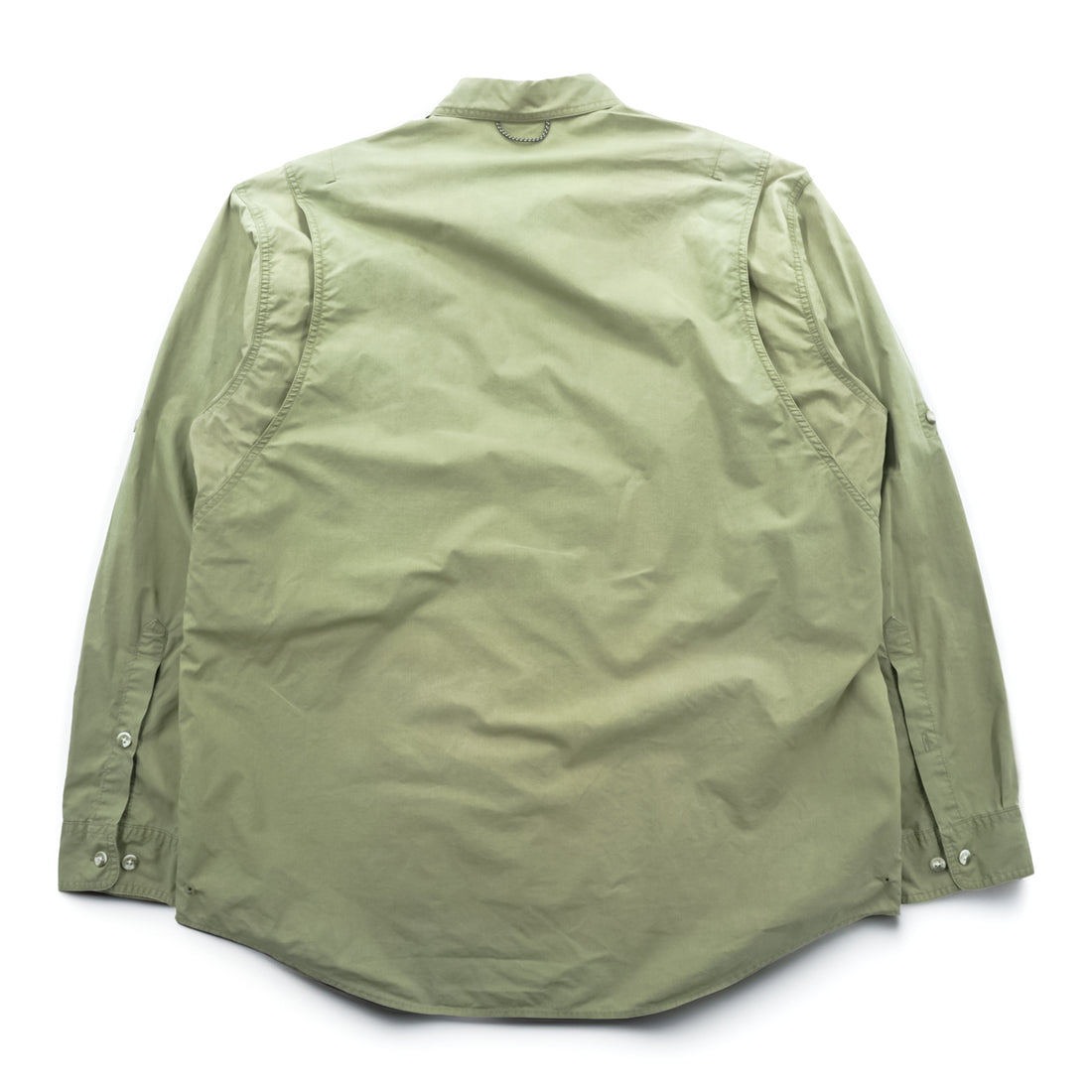 Columbia アウトドア 長袖 シャツ L カーキ フィッシング メッシュ ベンチレーション AM7617
