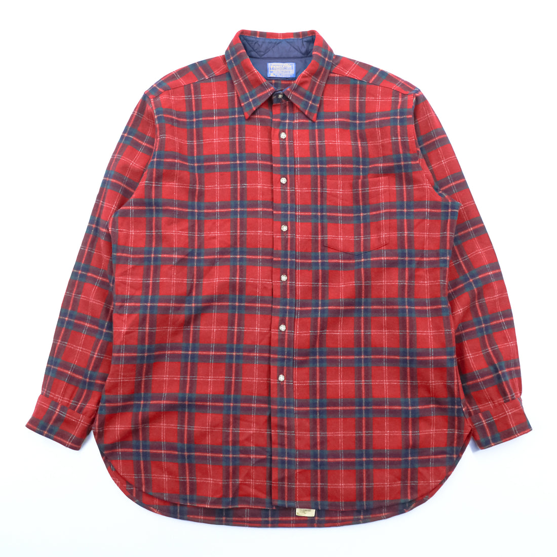 PENDLETON 70年代 USA製 ヴィンテージ ウール フランネルシャツ XL チェック 胸ポケット