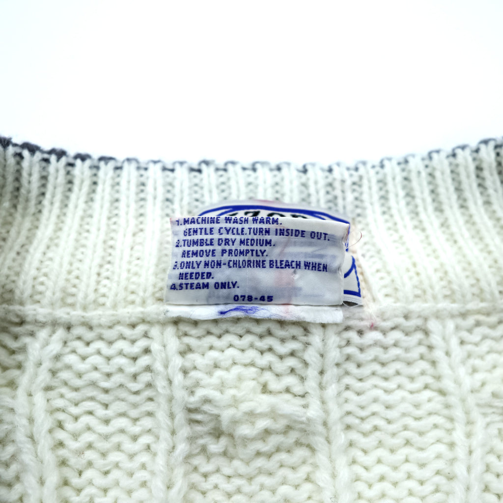 Vintage LACOSTE 70s Knit Cardigan M IZOD Spool Tag Tricolor