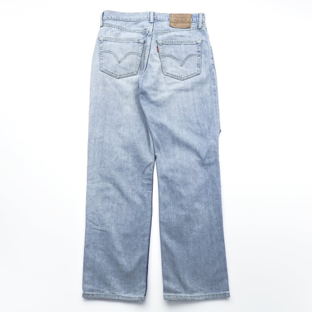 Levi's 533 ダメージ加工 クラッシュ デニムパンツ ジーンズ M インディゴ ボタン裏359 廃番 極東 フィリピン製