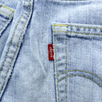 Levi's 533 ダメージ加工 クラッシュ デニムパンツ ジーンズ M インディゴ ボタン裏359 廃番 極東 フィリピン製