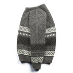 80s Vintage West Highland Woollens Made in Scotland Patterned Cable Knit Sweater Grey Size M Vintage Wool