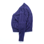 Vintage Yves Saint Laurent YSL Knit Cardigan Diamond Pattern Cable Knit Purple