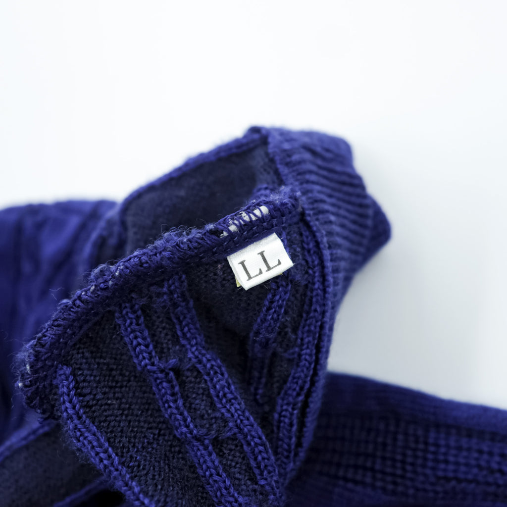 Vintage Yves Saint Laurent YSL Knit Cardigan Diamond Pattern Cable Knit Purple