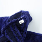 Vintage Yves Saint Laurent YSL Knit Cardigan Diamond Pattern Cable Knit Purple