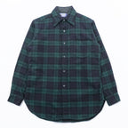 PENDLETON 70年代 USA製 ヴィンテージ ブラックウォッチ ウール フランネルシャツ M チェック ネイビー グリーン
