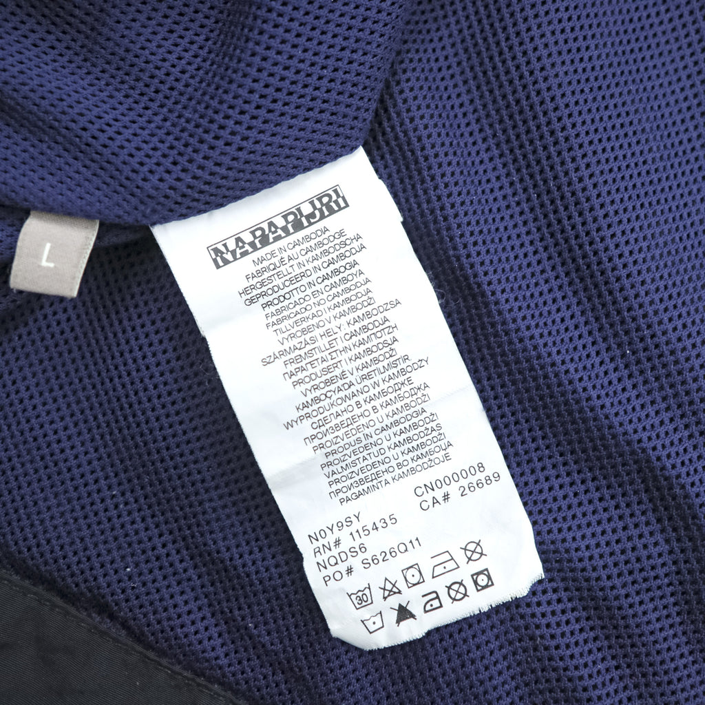 NAPAPIJRI Half-Zip Anorak Hoodie L N0Y9SY Taped Seam Mesh Liner