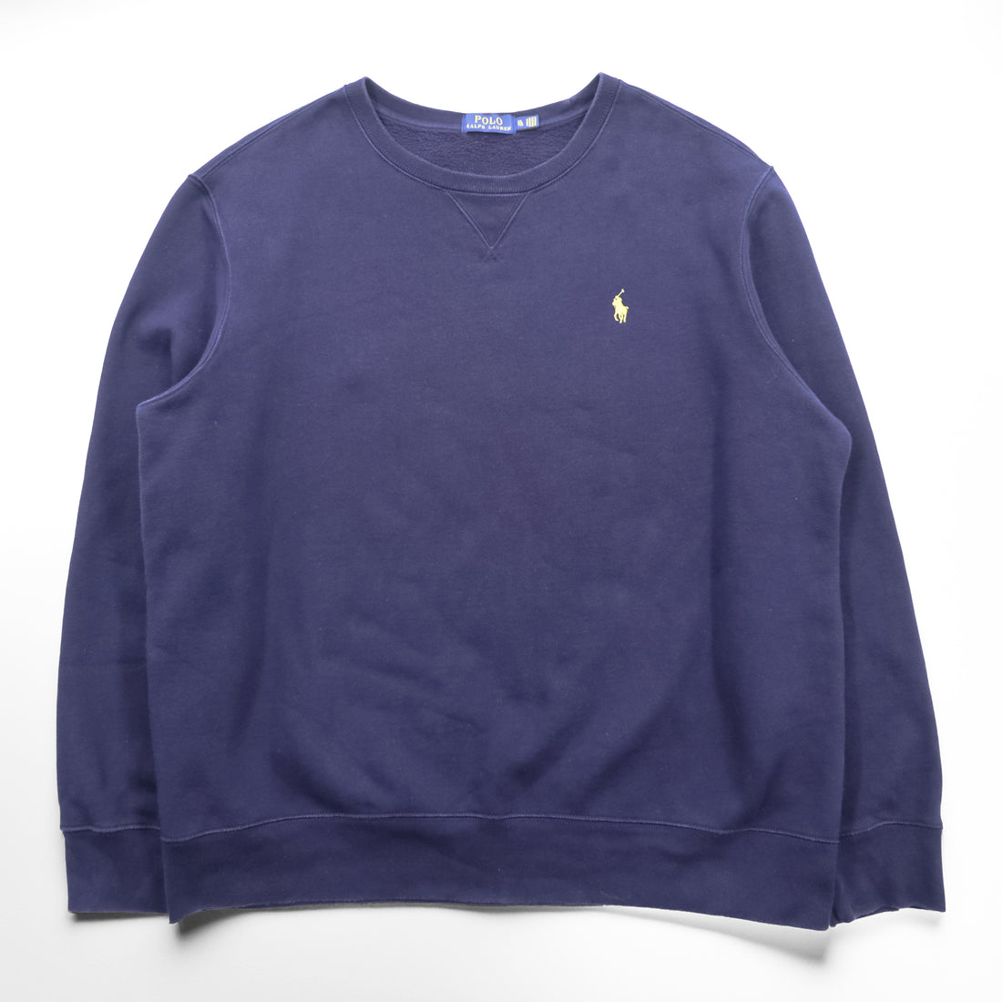 Polo Ralph Lauren 前V スウェット トレーナー XL ネイビー スモールポニー ロゴ 刺繍