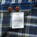 PENDLETON フランネルシャツ XL ブルー チェック Thomas Kay Collection エルボーパッチ 胸ポケット