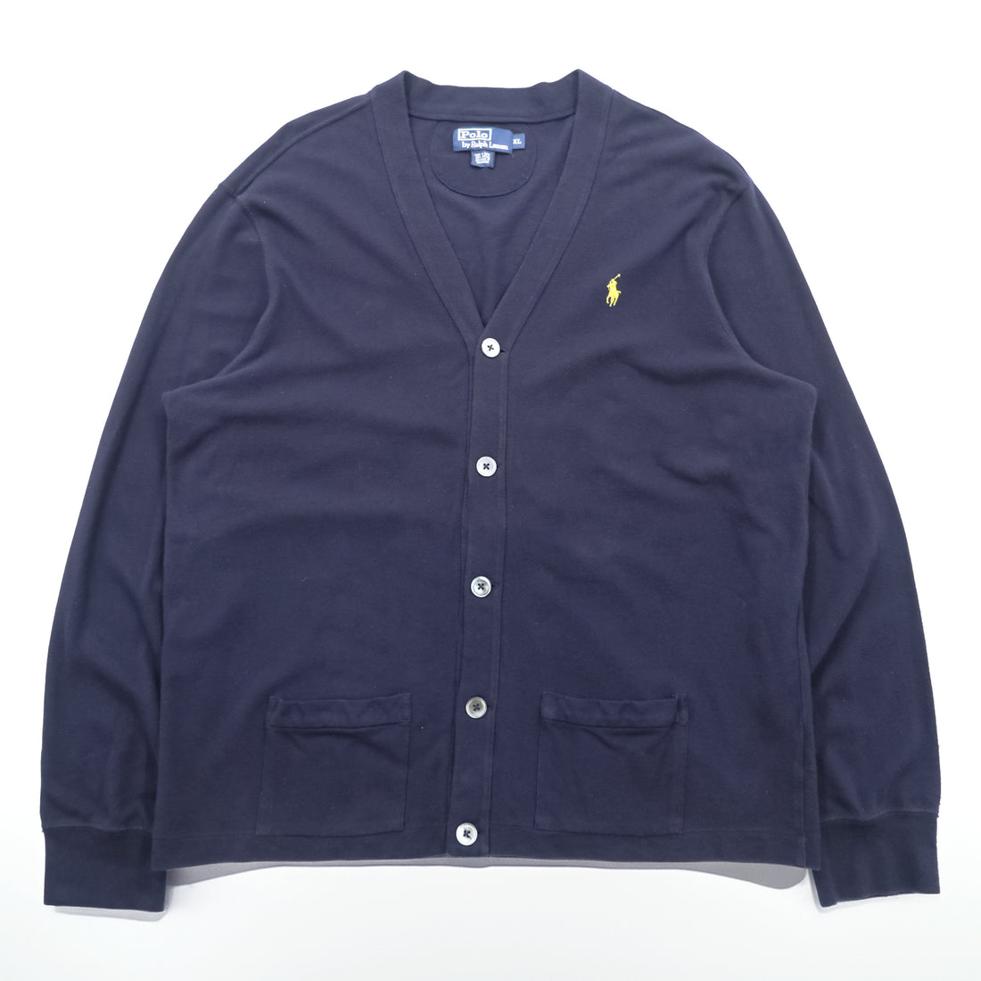 Polo Ralph Lauren Pique Knit Cardigan (XL) with Small Pony Embroidery
