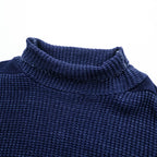 LEH Japan-Made Knit Sweater, Thermal, High Neck, Size M, BEATNIK TURTLE SWEATER LEH 597