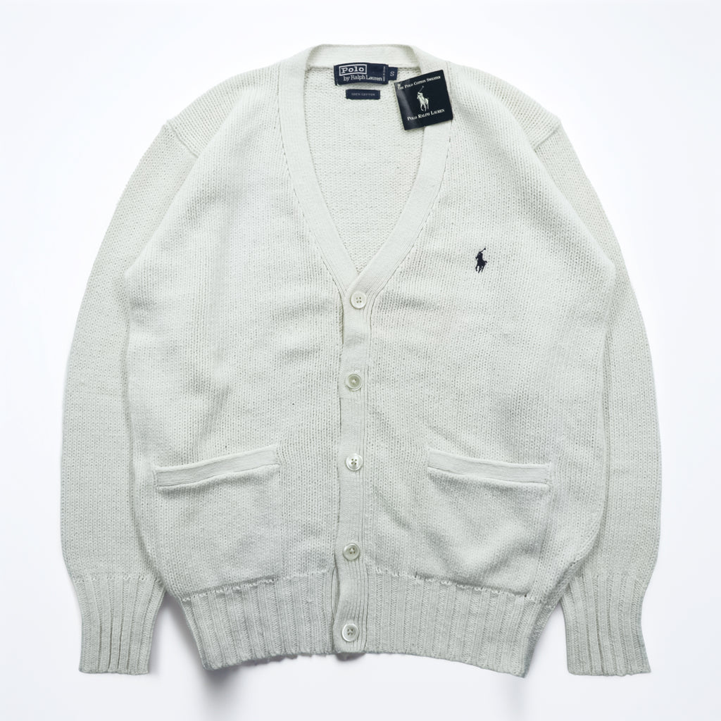 Polo Ralph Lauren 90s Knit Cardigan Size Small White Unused
