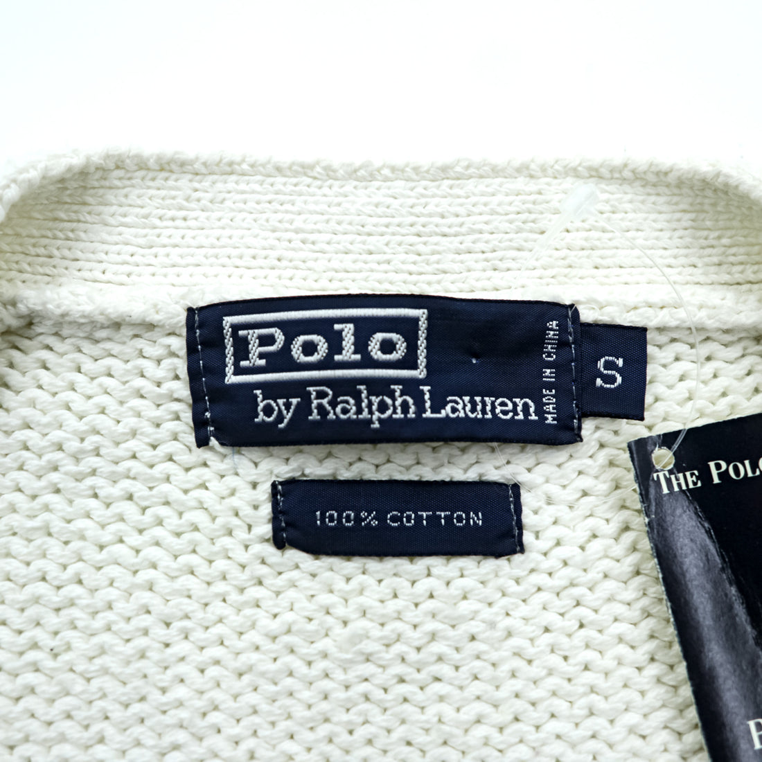 Polo Ralph Lauren 90s Knit Cardigan Size Small White Unused