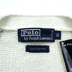 Polo Ralph Lauren 90s Knit Cardigan Size Small White Unused