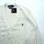 Polo Ralph Lauren 90s Knit Cardigan Size Small White Unused
