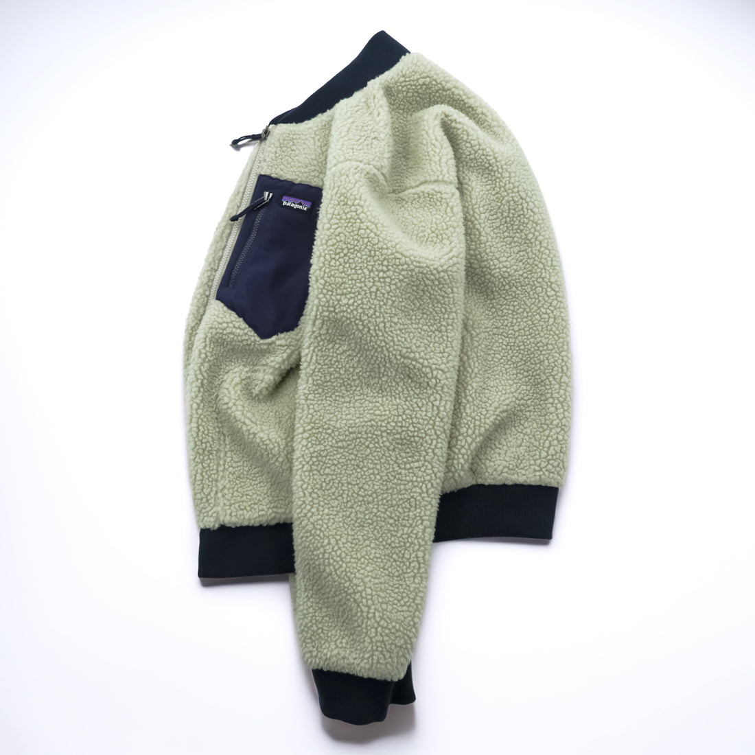 Patagonia レトロX 廃番 ボマージャケット Retro X Bomber Jkt ボア フリースジャケット S ナチュラル × ネイビー 22830