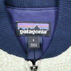 Patagonia レトロX 廃番 ボマージャケット Retro X Bomber Jkt ボア フリースジャケット S ナチュラル × ネイビー 22830