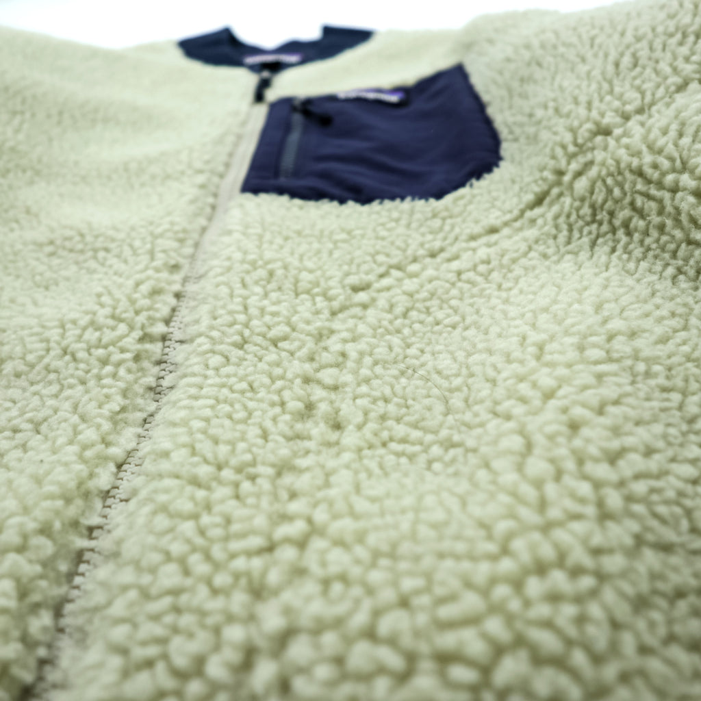 Patagonia レトロX 廃番 ボマージャケット Retro X Bomber Jkt ボア フリースジャケット S ナチュラル × ネイビー 22830