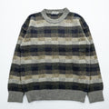 BURBERRY Made in Japan 90s Vintage Retro All-over Pattern Knit Sweater L Check Old