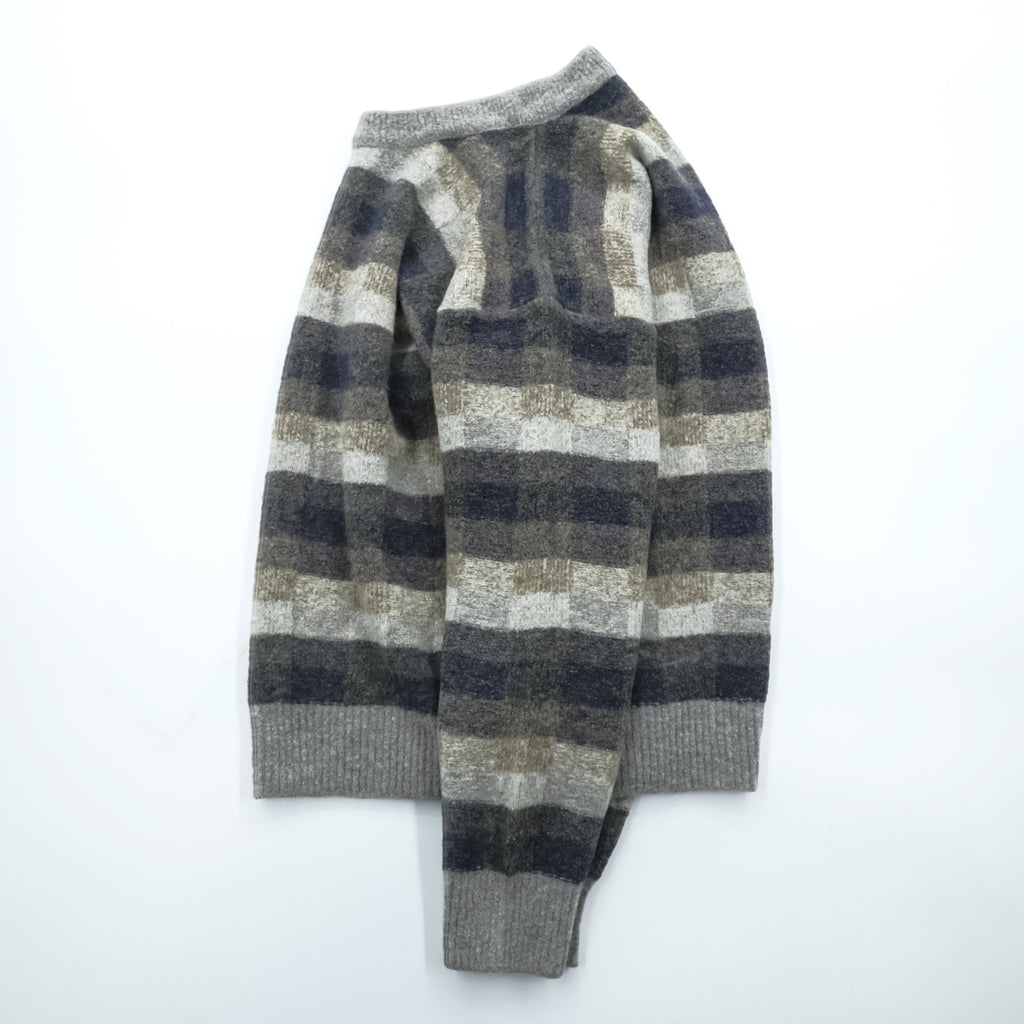 BURBERRY Made in Japan 90s Vintage Retro All-over Pattern Knit Sweater L Check Old