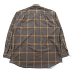 PENDLETON フランネルシャツ 長袖 ウールシャツ XL チェック グリーン FIELD SHIRT USA VIRGIN WOOL 胸ポケット